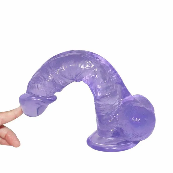 MD Dildos MD Stallion 23cm Heavy Crystal Realistic Dildo Light Purple