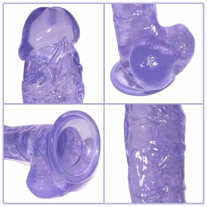 MD Dildos MD Stallion 23cm Heavy Crystal Realistic Dildo Light Purple