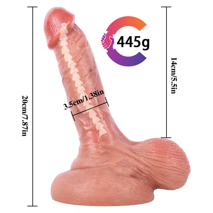 MD Female Sex Toys MD 787 Super Realistic Dildo with Large Base Bendable Edition