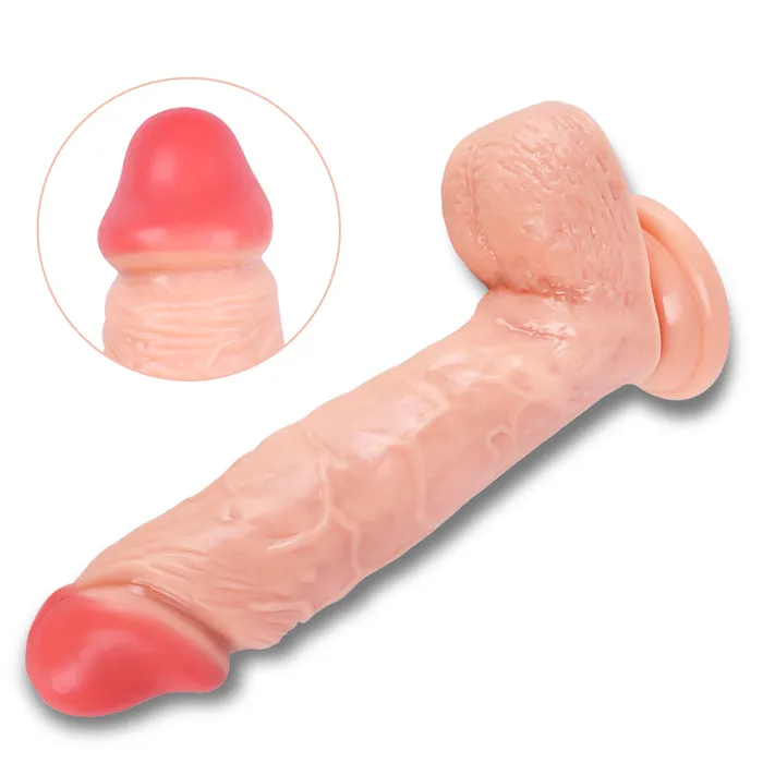 MD Female Sex Toys MD Duke 9 Inch Realistic Dildo with Suction Cup Flesh