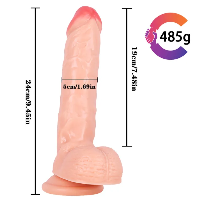 MD Female Sex Toys MD Duke 9 Inch Realistic Dildo with Suction Cup Flesh