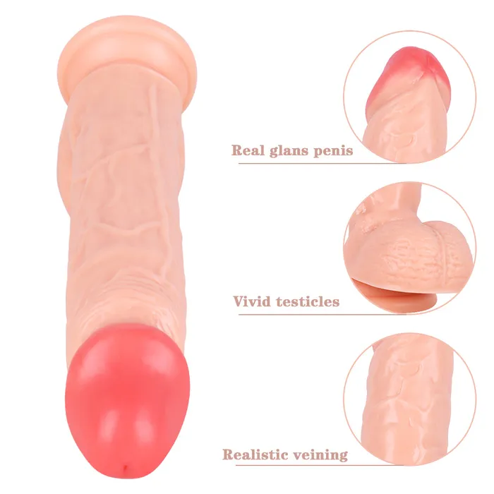 MD Female Sex Toys MD Duke 9 Inch Realistic Dildo with Suction Cup Flesh