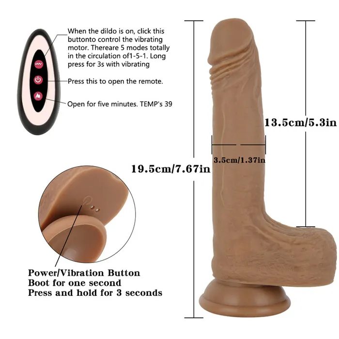 MD Female Sex Toys MD KingKong Remote Control Vibrating Dildo AutoHeating Thrusting 195cm