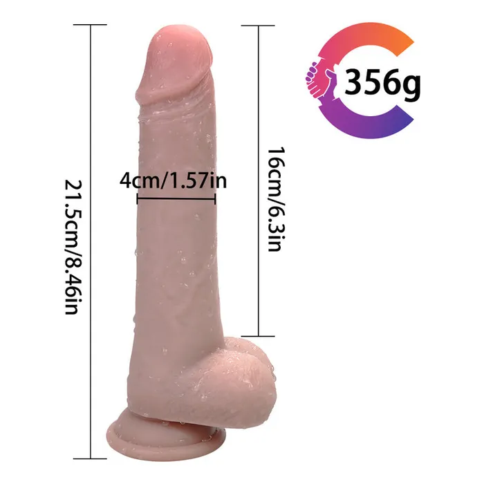 MD Female Sex Toys MD Skiner 215cm Realistic Silicone Dildo with Sliding Skin