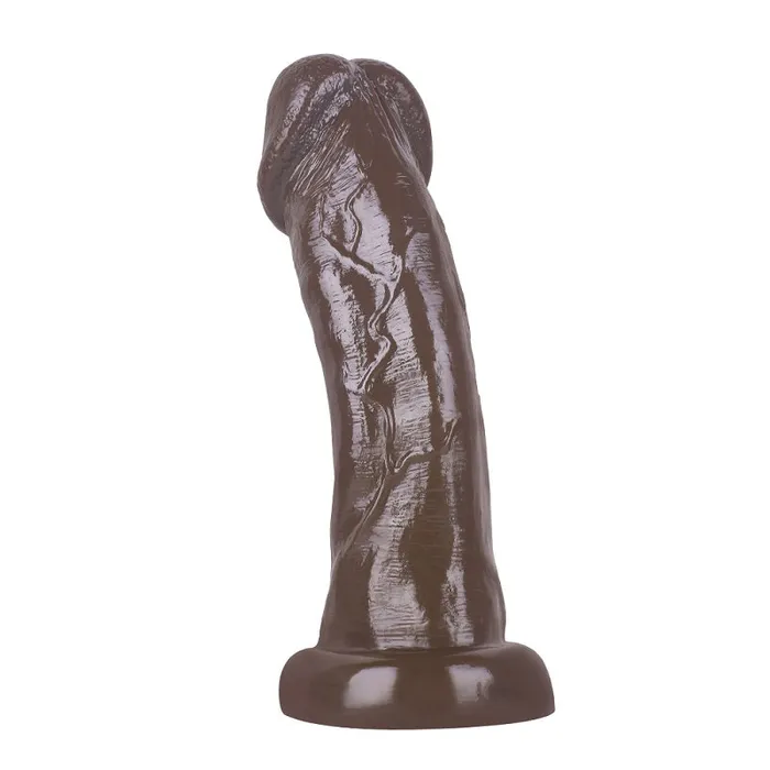 MD MD 846 inch Large Realistic Dildo Anal Plug Curved Coffee Anal