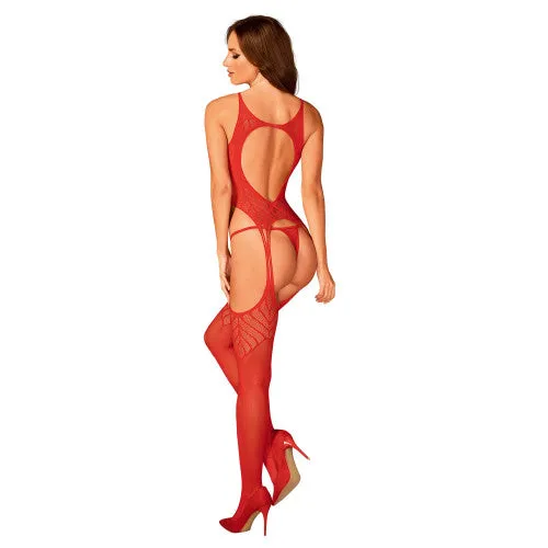 Obsessive Obsessive N122 Red Bodystocking OS Vibrators