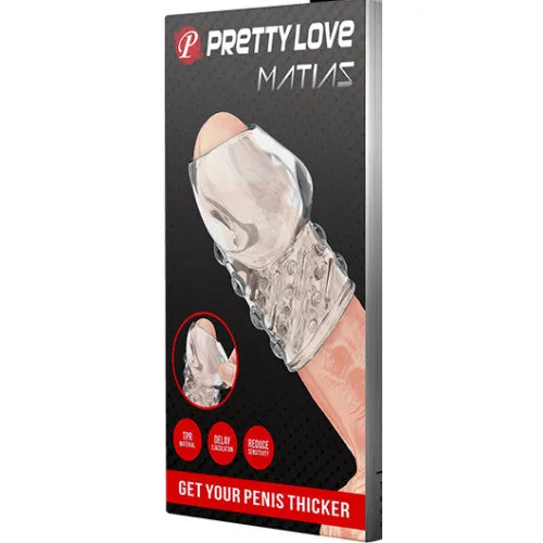 PRETTY LOVE MATIAS soft penis head sleeve CLEAR Pretty Love Male Sex Toys