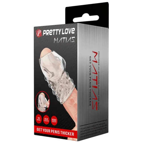 PRETTY LOVE MATIAS soft penis head sleeve CLEAR Pretty Love Male Sex Toys