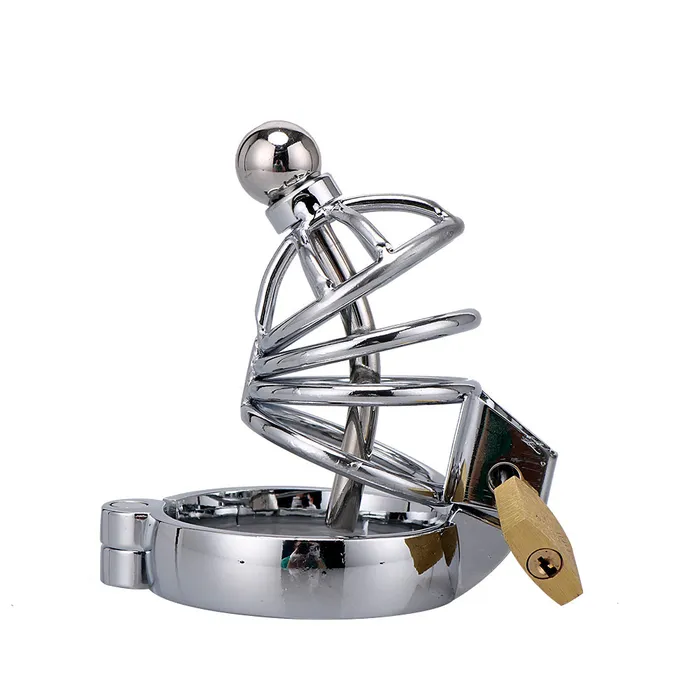 RY Male Sex Toys RY Stainless Steel Cock Penis Cage Male Chastity Cage Kit with Urethra Short Edition 3 Size