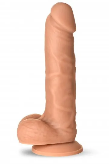 Sex On the Go Dildos Easy Riders 7 Inch Silicone Dildo with Balls Medium or Light