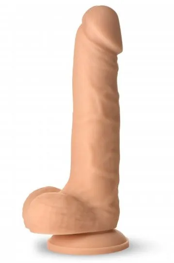 Sex On the Go Dildos Easy Riders 7 Inch Silicone Dildo with Balls Medium or Light