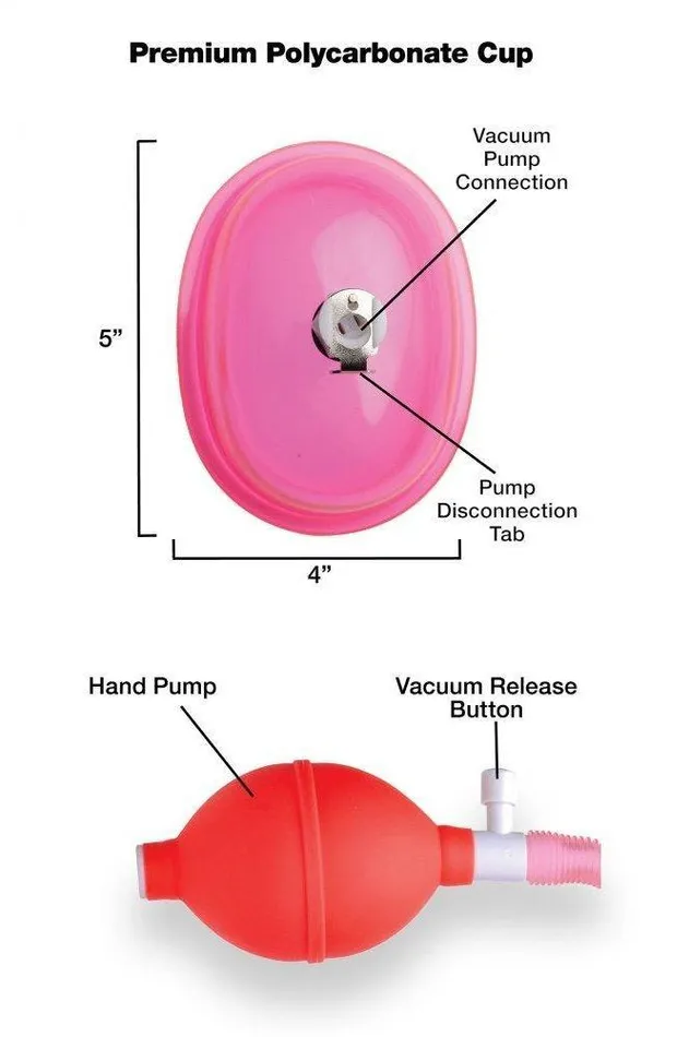 Sex On the Go Vaginal Pump with 5 Inch Large Cup Male Sex Toys