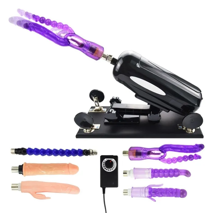 SexyPlay Female Sex Toys DSA2A Auto Thrusting Sex Machine with 6 Attachments Kit