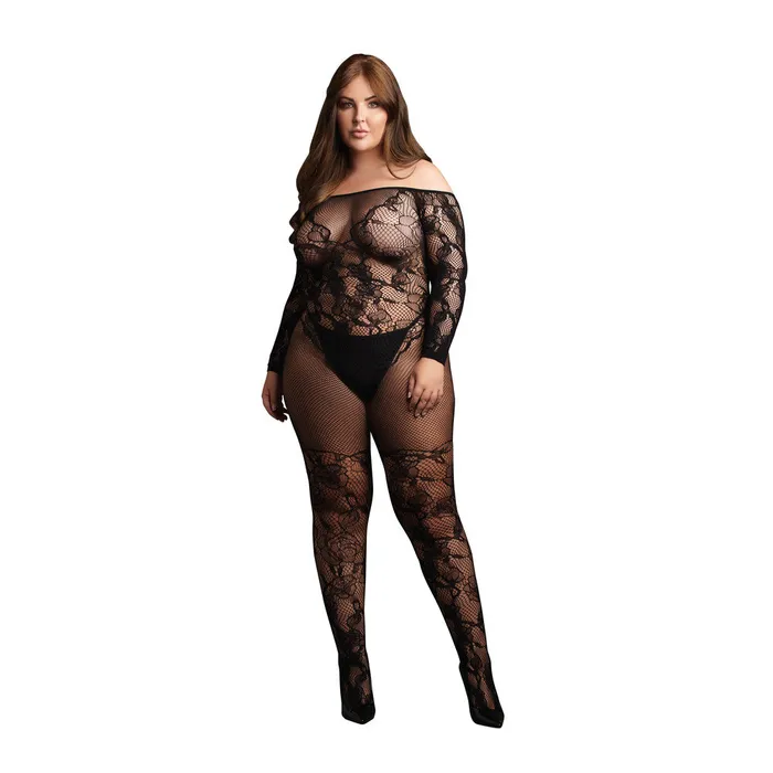 Shots Toys Female Sex Toys Le Desir Bodystocking With Off Shoulder Long Sleeves