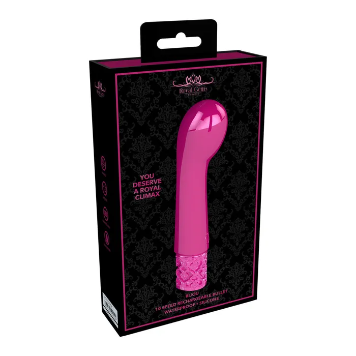 Shots Toys Female Sex Toys Royal Gems Bijou Rechargeable Silicone Bullet Pink