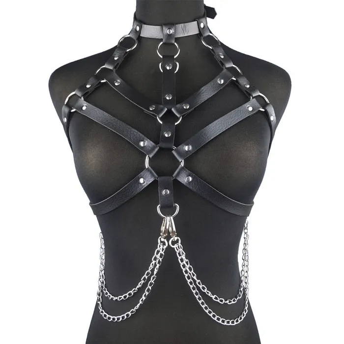 Suctional BDSM Harness Female Sex Toys