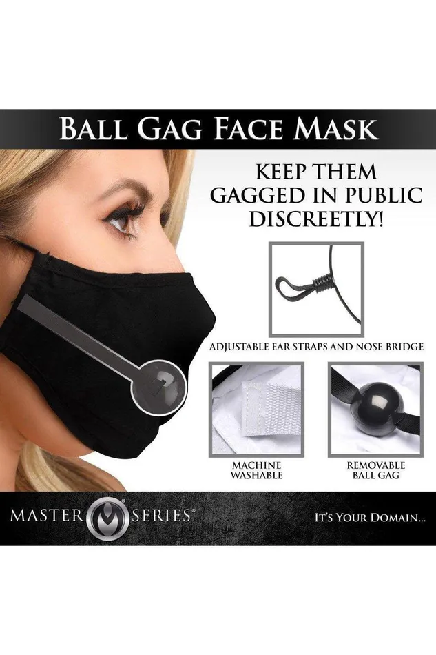 Under Cover Ball Gag Face Mask Sex On the Go Male Sex Toys