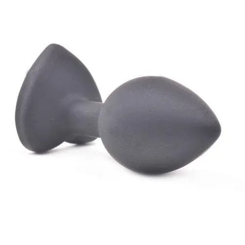 Various Toy Brands Anal Small Heart Shaped Diamond Base Black Butt Plug